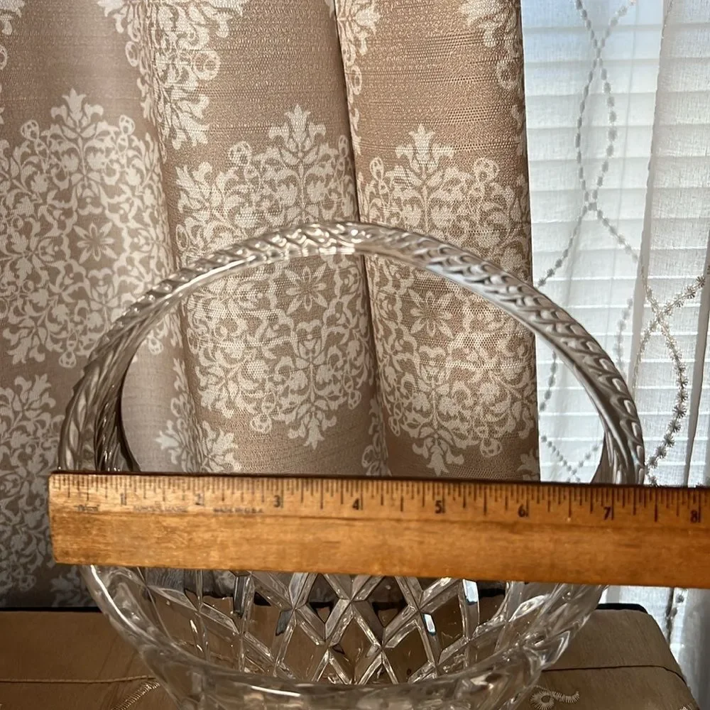 Vintage Crystal Glass Basket